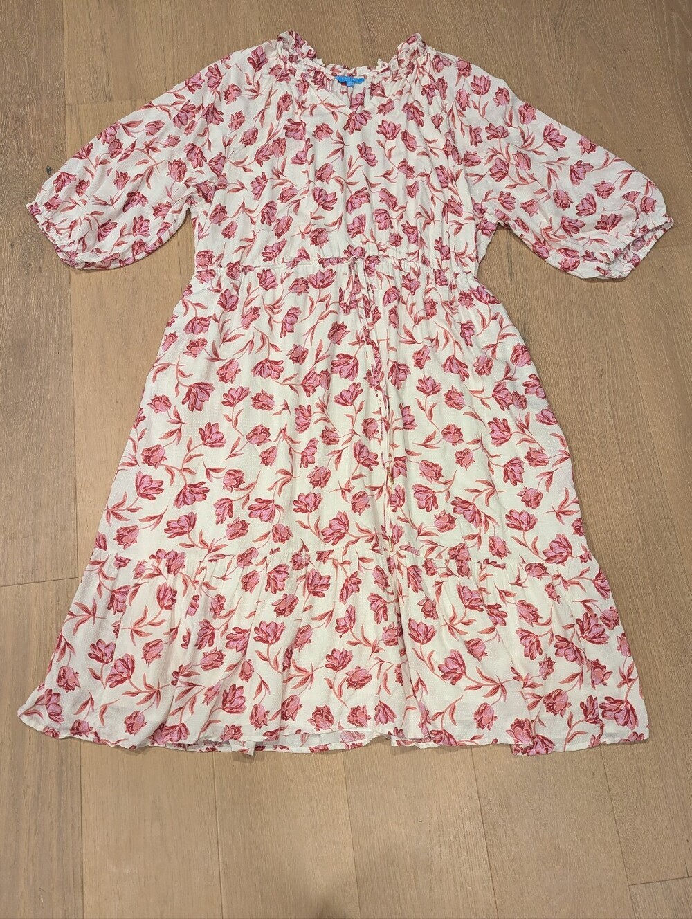 Floral Pink Tulip Print Dress